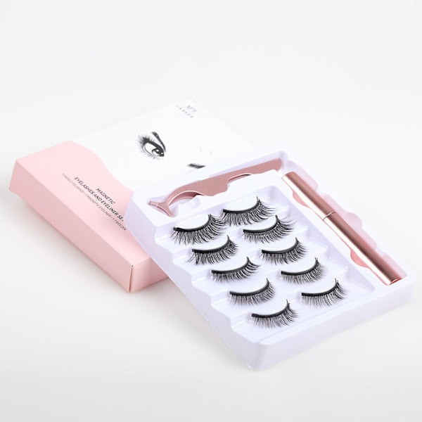 Magnetiske Øjenvipper Med Eyeliner Manga Vipper Magnetisk Eyeliner Og Vippesæt