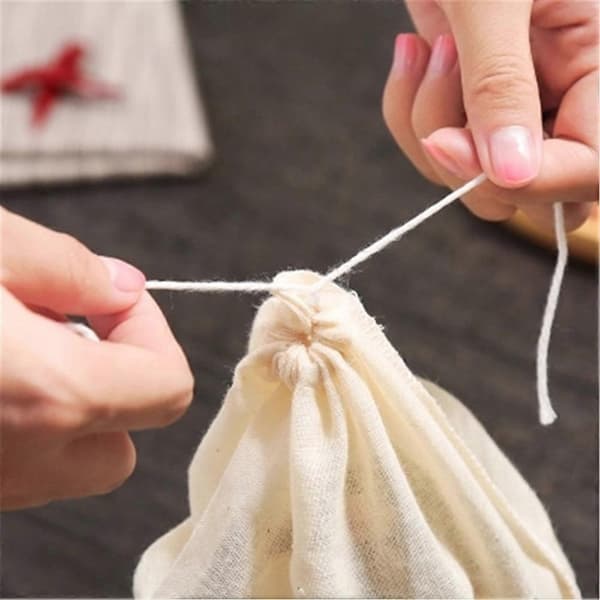 Tom netting te-infuserpose hvit 15 x 20 cm suppelaging urtemedisinforberedelse 20 stk