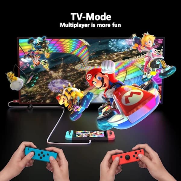 USB C–HDMI-kaapeli Nintendo Switchille/OLEDille, 3-in-1-kaapeli