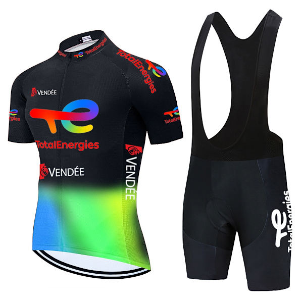 Total New Energies Equipacion Ciclismo Verano Hombre Sommer Cykeltrøje Mænd Roupa Ciclismo Masculino 20D Cykeltøj 2022 Cycling Clothing 1 XXL