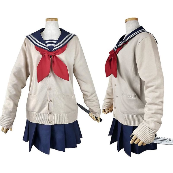 My Hero Aacademia Cosplay Costume Ochako Uraraka Dress Midoriya Izuku Costume Voksenskoleuniform L