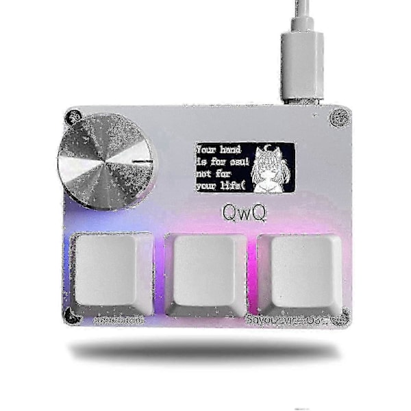 Sayodevice Osu O3c Rapid Trigger Hall Switches Tangentbord: Mini Keypad med Ratt, Skärm, Kopiera-Klistra In, Genvägs- & Makrofunktioner