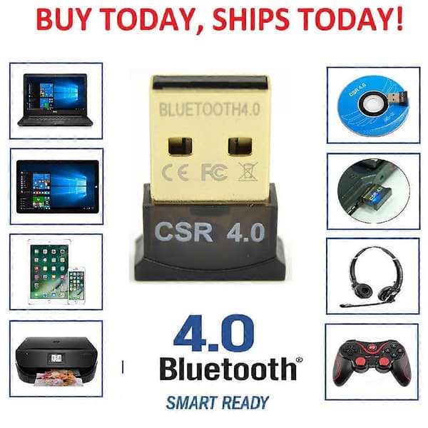 Bluetooth 4.0 USB 2.0 CSR 4.0 Dongle Adapter for PC LAPTOP WIN XP VISTA 7 8 10