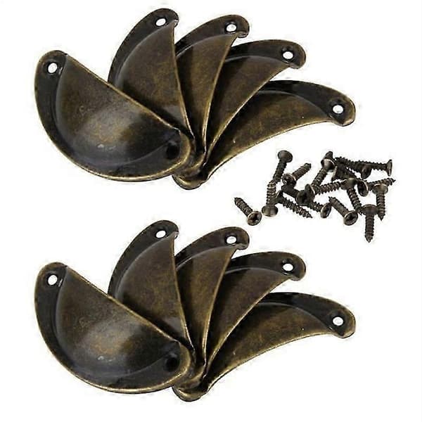 10 stk. bronse skuffdørhåndtak