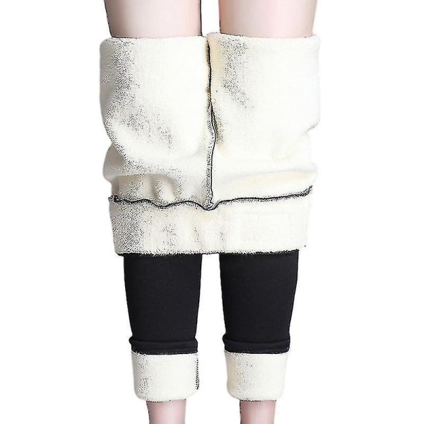Naisten talvisamettikylmänkestävät fleece-leggingsit L