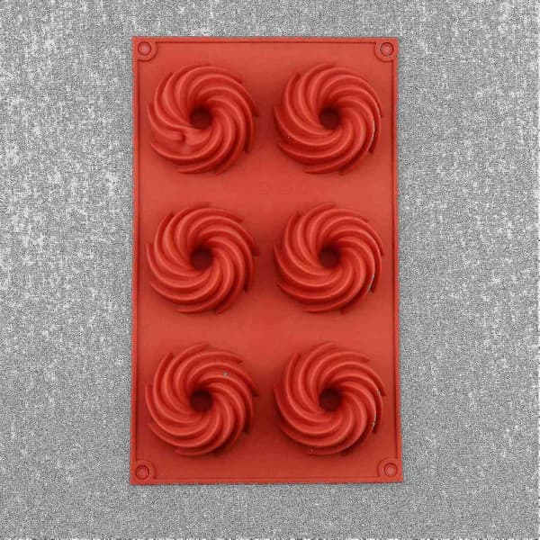 2 Pak 6 Huller Donut Swirl Kageform DIY Chokolade Kagebageform