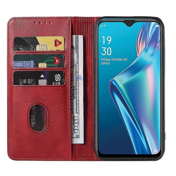 Magnetiskt Läderfodral för Oppo A12