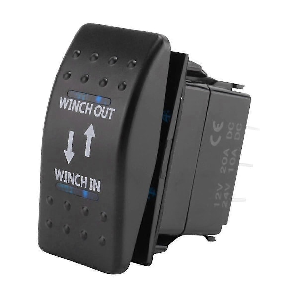 12V 20A Spil Ind Spil Ud ON-OFF-ON Vippekontakt 7 Ben LED