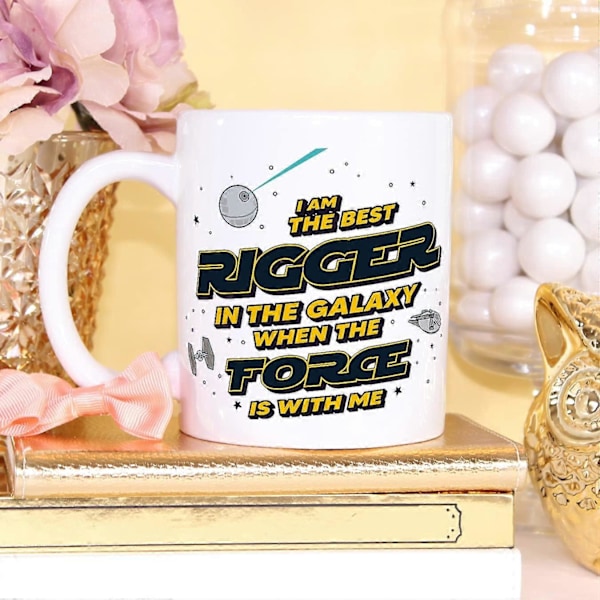 Rigger Kopp Best i Galaksen The Force is with Me Morsom Gave til Kolleger Keramisk 11oz Kopp