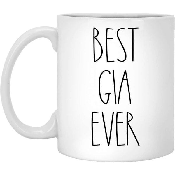 Gia Krus - Beste Gia Noensinne Kaffekrus - Gaver til Jul - Bursdagsgaver - Gavekopp til Gia - Familiekaffekrus til Bursdagsgave til Den Beste Gia