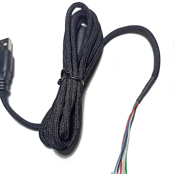 til logitech G302/G402/G502/G400S Bløde Musekabler Holdbart Flettet Nylonreb
