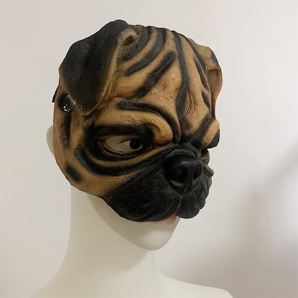 Julekarnevalsfest Dyremaske Elg Big Bad Wolf Kanin Halvt ansigt Makeup Kat Hundemaske Cosplay Mascara Latexmaske Cat