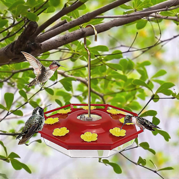 Kolibrin ruokinta-automaatti, 473 ml nestettä ulkokäyttöön, helppo täyttää ja puhdistaa, ei helposti vuoda (ShiKai)