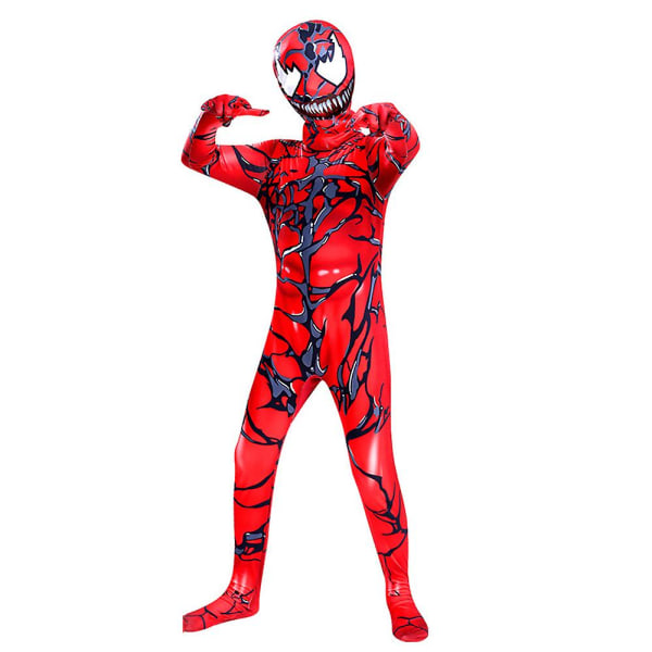 Halloween Venom Cosplay Kostyme Fest Jumpsuit Dress Up 4-5 Years