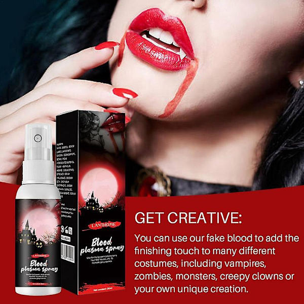 Halloween Fake Blood Halloween Pestävä Bloody Fake Blood asuun Halloween Vampire Makeup Fake Blood Spray Cosplaylle Korkealaatuinen