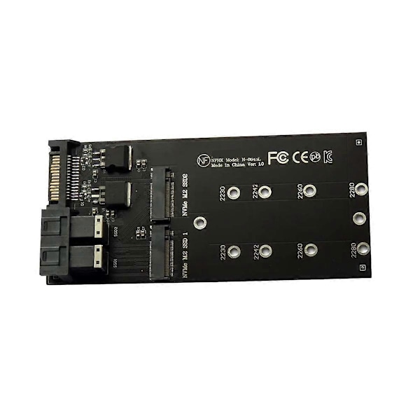 2 Porttia SFF-8643 U.2 - NVMe M.2 NGFF SSD Muunninkortti Adapteri SFF-8643 U.2 - Kaksois-M-Key NVME M2 NG