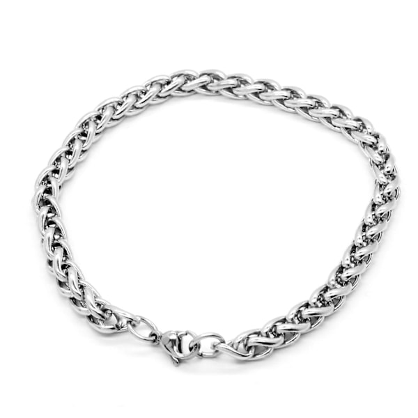 5mm Herrarmband Rostfritt Stål Curb Kubansk Länk Kedja Svart Guld Färg Silver Färg Armband För Kvinnor Smycken