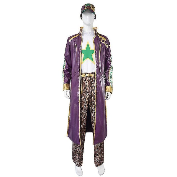 Halloween Anime Jojo's Bizarre Adventure Kujo Jotaro Cosplay Costume Voksen Toppbukser Kåpe heldress Halloween Carnival Costume Høy kvalitet XXXL