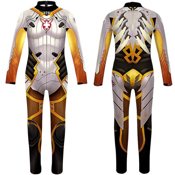 Barn Halloween Morsomt kostyme Gutt Jente 3d Print Bodysuit Kule Cosplay Jumpsuits for barn style 6 L