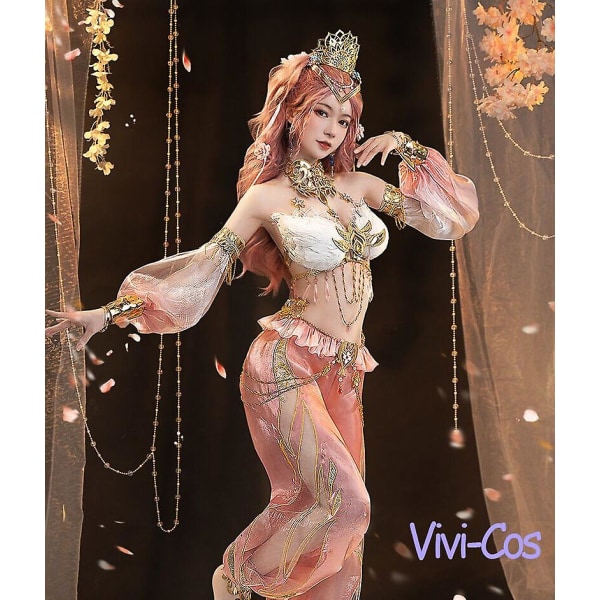 Vivi-cos-peli Naraka:bladepoint Matari Dunhuang Style Cosplay-asu Halloween Seksikäs, söpö, roolileikki Juhlakarnevaali Uutta L