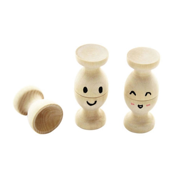 Kreativt Eggbeger Egg Holder Naturlig Tre Eggstativ Bord Eggbeholder