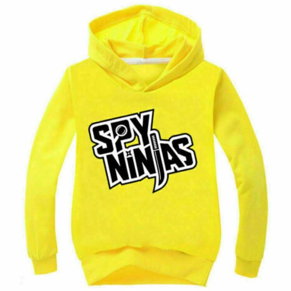 Børn Piger Spy Ninja Cwc hættetrøje Langærmet hættetrøje Casual Sweatshirt Casual Outdoor Activewear Toppe Yellow 9-10 Years