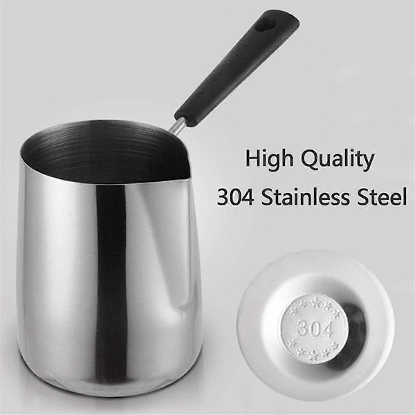 Rustfrit Stål Smør- og Kaffevvarmer, Tyrkisk Kaffekande, Mini Smeltedigel til Smør og Mælkekande