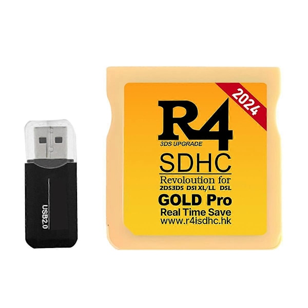 2024 R4 Kort R4 SDHC Adapter Flashkort Med USB Adapter til 2DS XL/LL DSL Spilkort Brænderkort A
