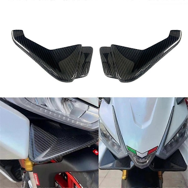 Ægte Kulfiber Motorcykel Naked Front Spoiler Winglet Aerodynamisk Vinge Kit Spoiler til Aprilia RS