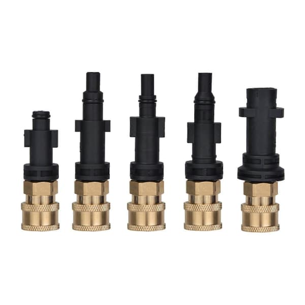 Högtryckstvättslangadapter 1/4'' snabbkoppling plastskummunstycke kopplingar högtryckstvättstillbehör