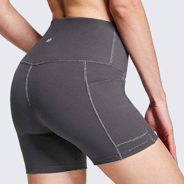 Tflycq Träningsleggings för kvinnor Fitness Sport Löpfickor Leggings Yogabyxor Gray M