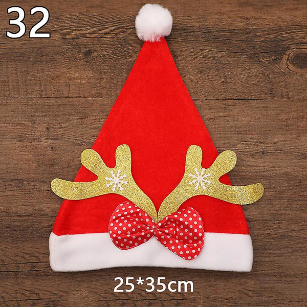 Nye julehatte Voksne Børn Børn Kostume Julemand Snemand Rensdyrfestival Hat Ornament Til Navidad Nytårsgaver 32 25*35cm