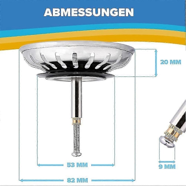 Til Blanco erstatnings køkkenvask si afløbsprop bundprop filter -X
