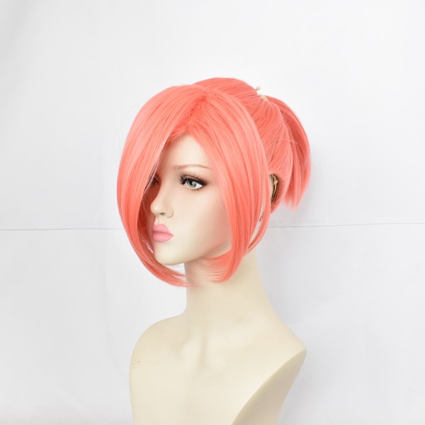 Mitsuba Sousuke Cosplay Anime Jibaku Shounen wc-sidottu Hanako Kun Cosplay-asu vaaleanpunainen peruukki univormu wig