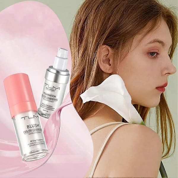 Grænseoverskridende TLM farveskiftende blush foundation 2pcs