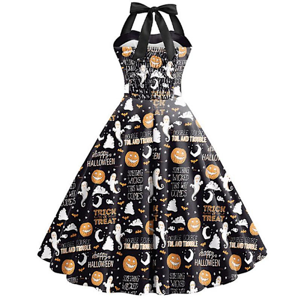 Halloween Women Summer Slim Hihaton A-linjainen Flare aurinkomekot COLOR 6 L