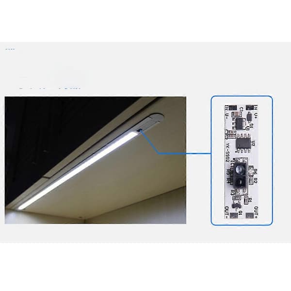 LED Bevægelsessensor 12V 60W LED Skabslys Touch Switch Håndbevægelsesdæmper