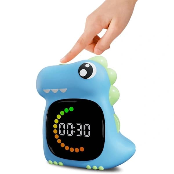 Visuel Timer til Børn – 100 Minutter Dinosaur LED Nedtælling, Stille og Pædagogisk til Hjem og Klasseværelse