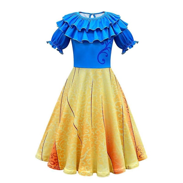 Prinsesse snehvide kjole til piger Halloween cosplay kostumer pufærme sommerkjole pige fødselsdagsfest Fancy kjole Vestidos 110 (4-5T) 81000 dress-E