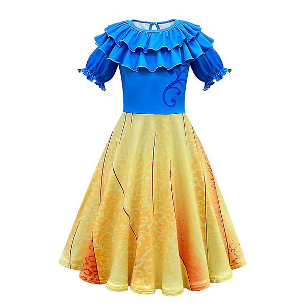 Prinsesse snehvide kjole til piger Halloween cosplay kostumer pufærme sommerkjole pige fødselsdagsfest Fancy kjole Vestidos 150 (9-10T) 81000 dress-C