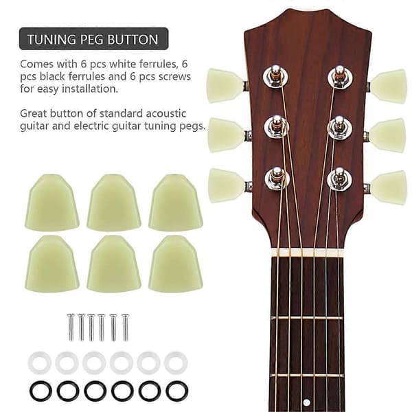 Gitar Stemmeskruer Mekanikk, Akrylknapper for Gitar