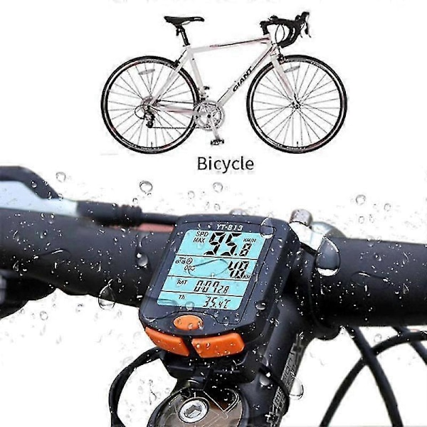 11,5*11*3cm Trådbunden Cykeldator Vattentät Cykeldator Odometer Med Bakgrundsbelyst LCD-display För Cykling Realtidshastighet Och Distansmätning