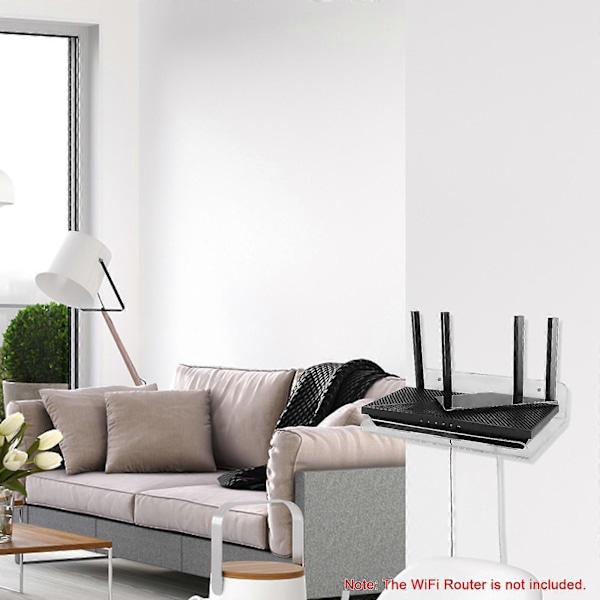 1 Pakke Akryl Vægmonteringsbeslag Kompatibel Med TP-Link WiFi 6 Router AX1800 (Archer AX21) / AX3000 (Archer AX50), Transparent