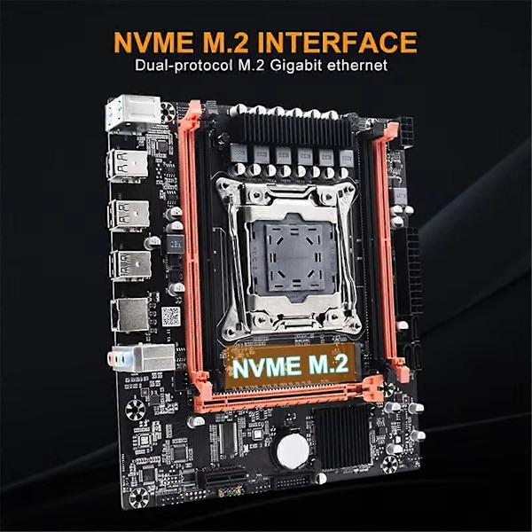X99E Stasjonær Hovedkort Dual Channel Støtter 4XDDR4 RECC RAM PCIE X16 NVMe Gigabit LAN Kort Comput