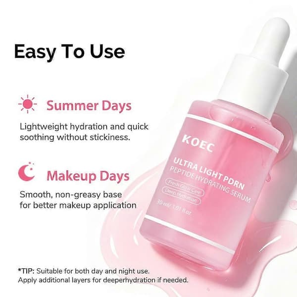 Ultra Light PDRN Peptide Hydrating Serum, 30ml 1PCS