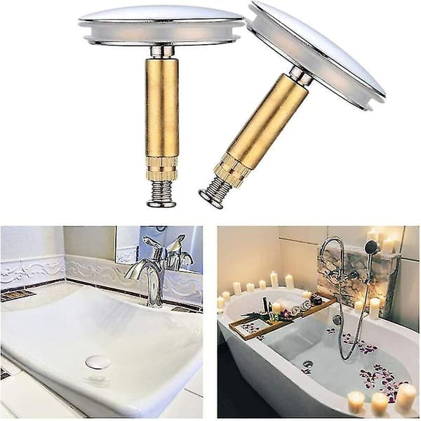 Justerbar Badekarprop Badekar Afløbsprop Universal Badekarprop Premium Kvalitet Holdbar Messing Vaskprop Med Forkromet Badekarprop Til