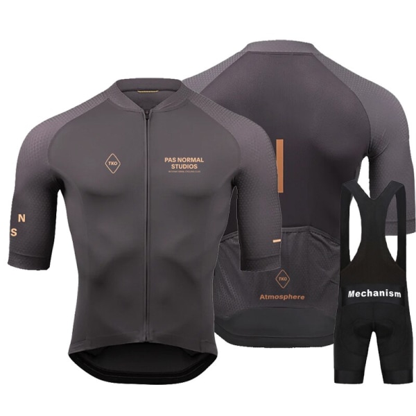 PNS cykeltrøjesæt til mænd med kort ærmet åndbar MTB-cykel Sommer Sort cykeltøj Maillot Ropa Ciclismo Uniform Suit 10 L