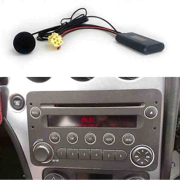 Bil Bluetooth 5.0 Aux Kabel Mikrofon Håndsfritt Mobiltelefon Gratis Samtale Adapter for Fiat Grande P