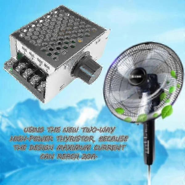 AC 220V Enfasemotor Hastighetskontroller, Viftemotor Hastighetskontrollbryter, Temperaturkontroll Tyristor Spenningsdimmer og Regulator