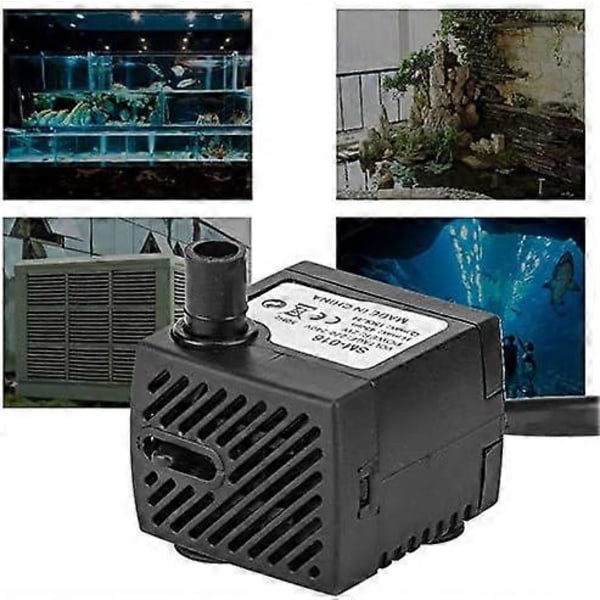 Mini Dränkbar Vattenpump, Liten Tyst Fontänpump för Damm, Akvarium, Fisk Tank, Inomhus/Utomhus Fontän (SM-016)